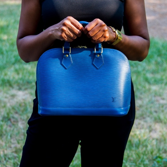 LOUIS VUITTON TOLEDO BLUE EPI ALMA PM HANDBAG AR1927 - Picture 4 of 7